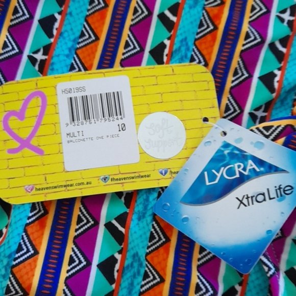 HEAVEN AUSTRALIA Tribal One Piece Swimmers Swim Togs - Picture 9 of 13